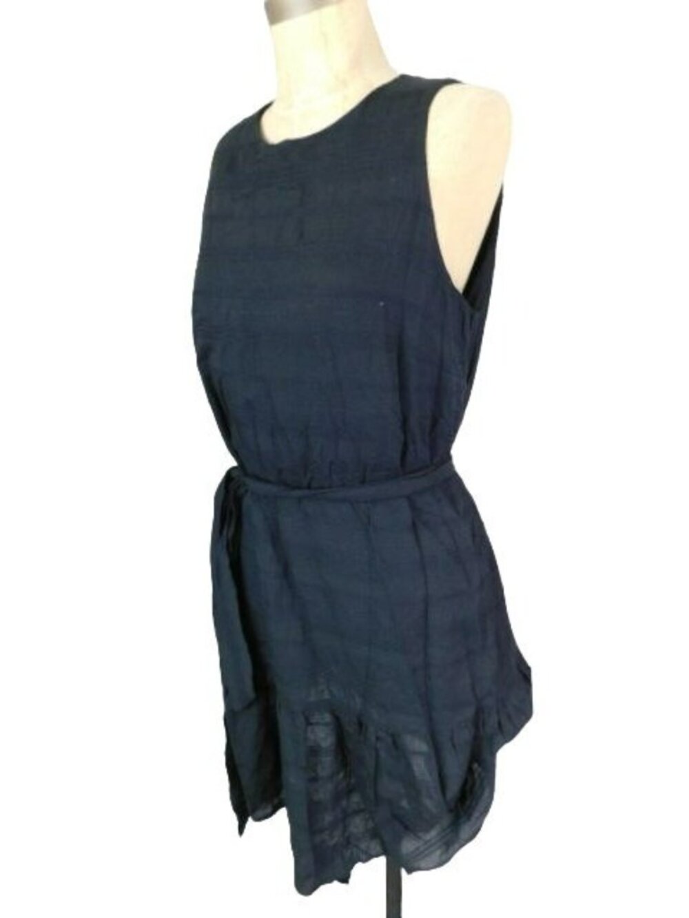 Ann Taylor Size S Small Black Boho Etched Cloth Dress - Picture 2 of 3